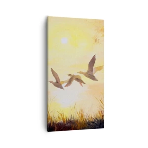 Bild auf Leinwand - Leinwandbild - Der Beginn einer langen Reise - 55x100 cm