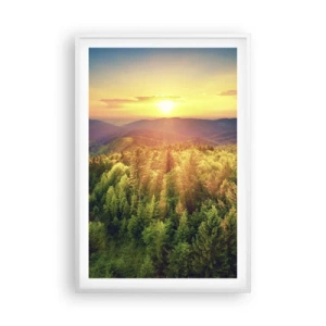 Poster in einem weißen Rahmen - Scheitelpunkte und Spitzen - 61x91 cm