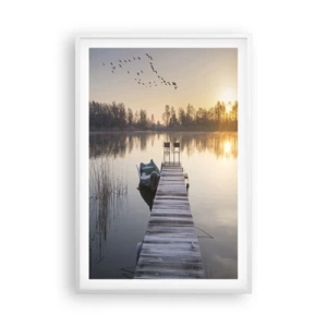 Poster in einem weißen Rahmen - Ich komme nach einiger Zeit zurück - 61x91 cm