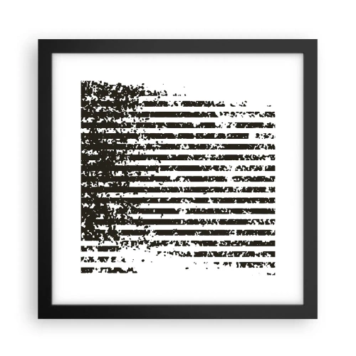 Poster in einem schwarzem Rahmen - Rhythmus und Rauschen - 30x30 cm