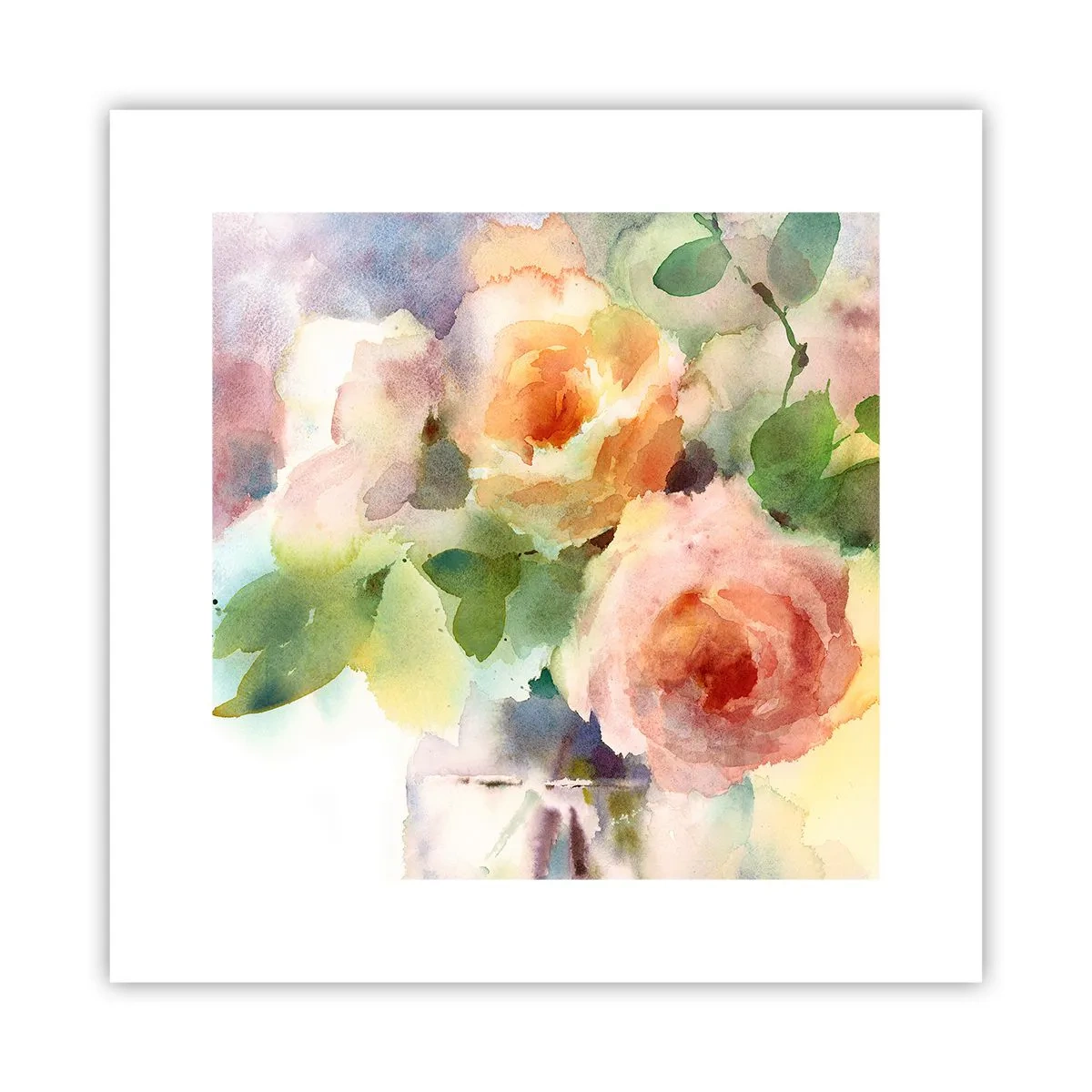 Poster - Zart wie Aquarell - 30x30 cm