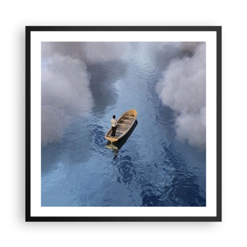 Poster in einem schwarzem Rahmen - Leben – Reise – unbekannt - 60x60 cm