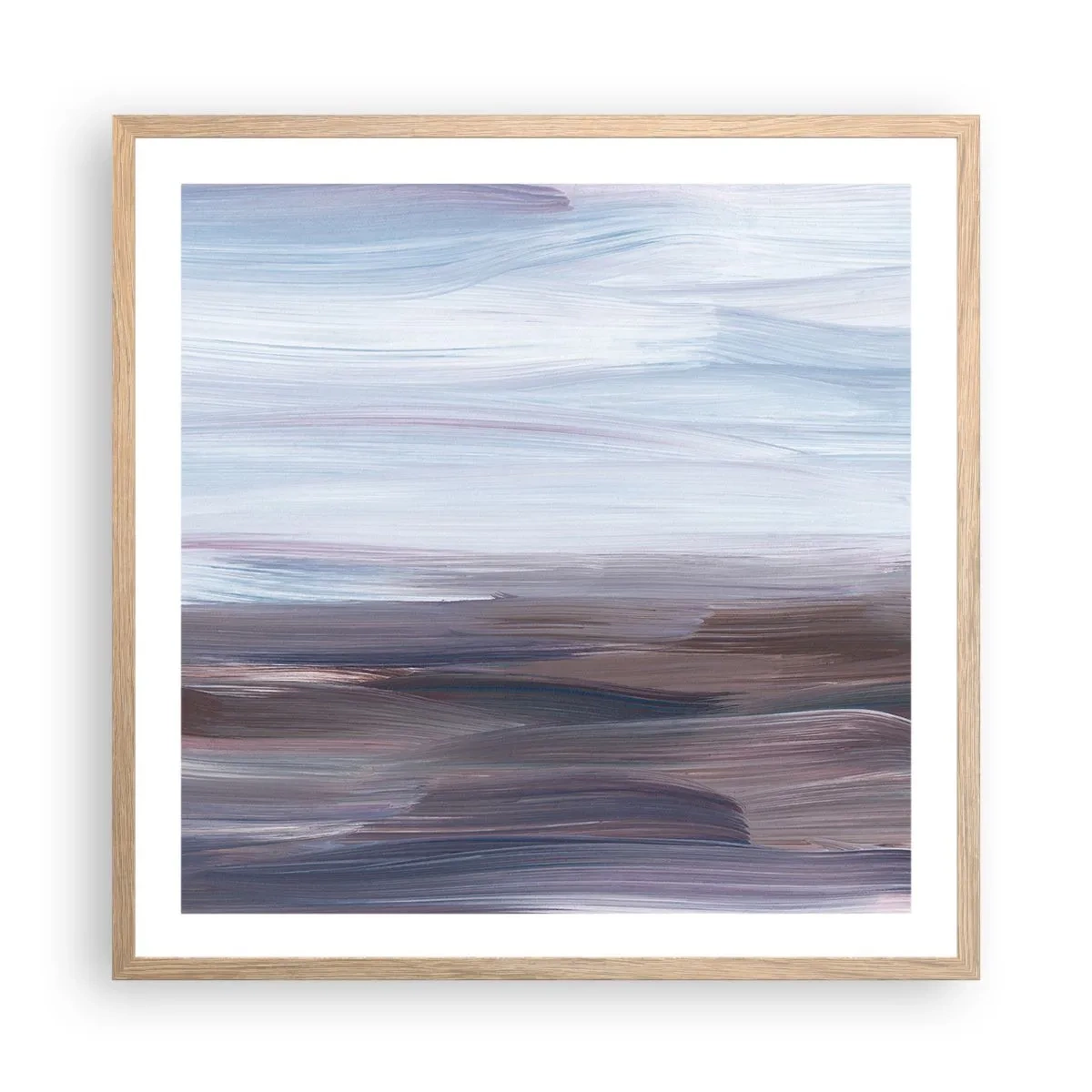 Poster in einem Rahmen aus heller Eiche - Elemente: Wasser - 60x60 cm