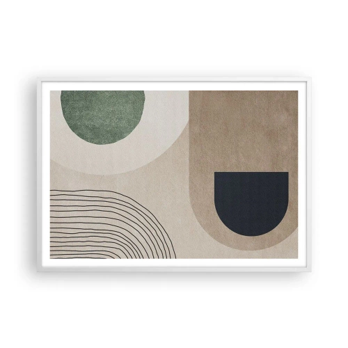 Poster in einem weißen Rahmen - Sanftheit des Ovals - 100x70 cm