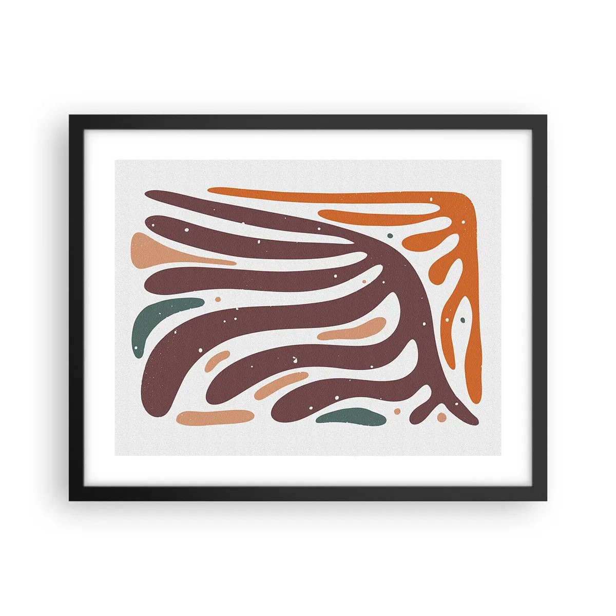 Poster in einem schwarzem Rahmen - Strahlende organische Komposition - 50x40 cm