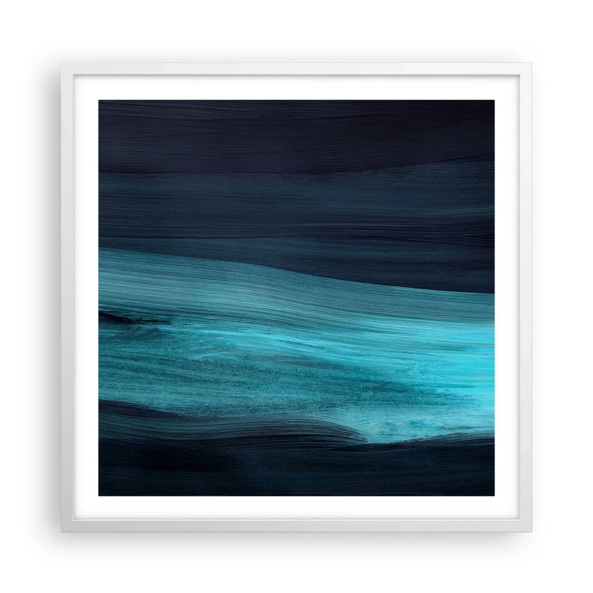 Poster in einem weißen Rahmen - Gehen Sie mit dem Strom - 60x60 cm
