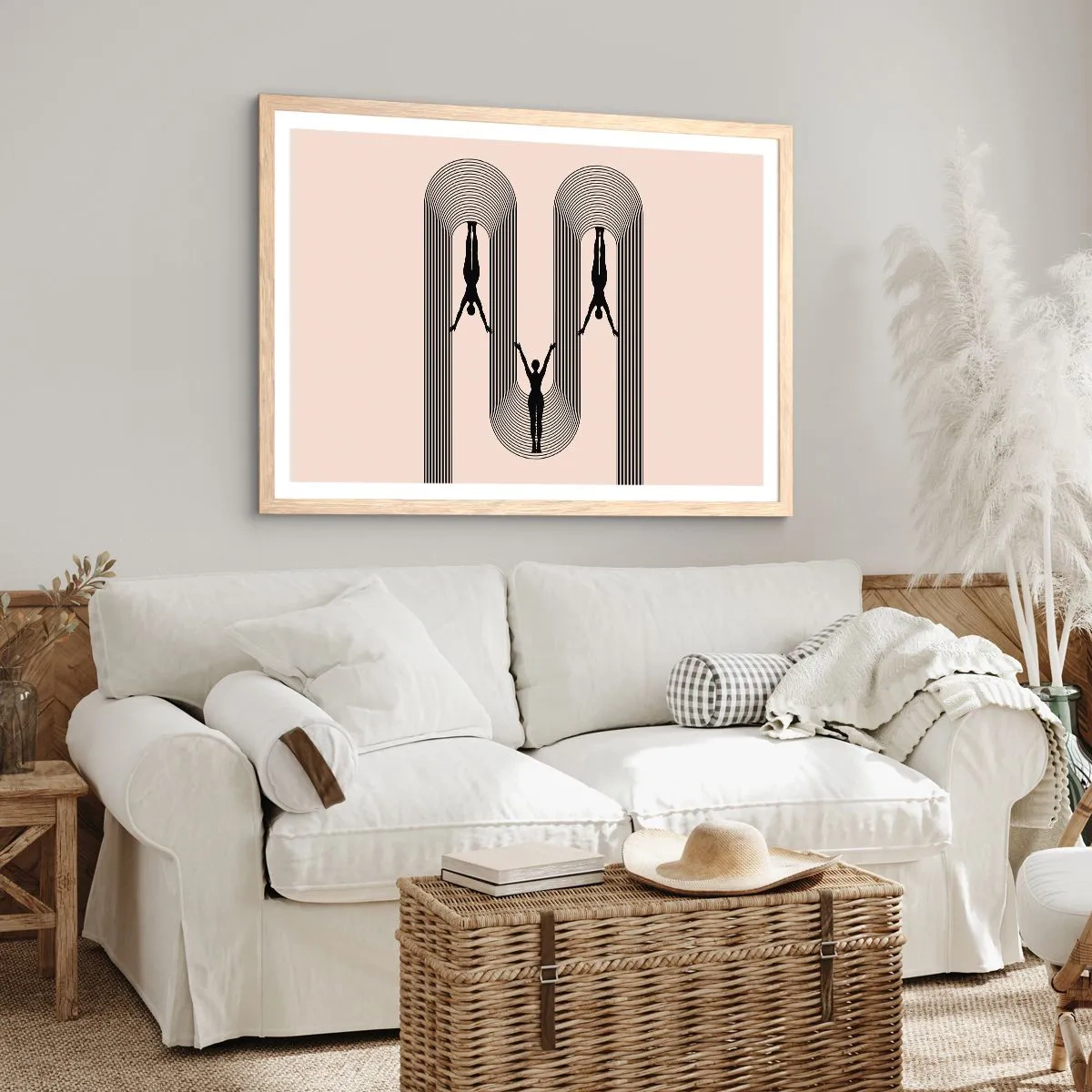 Poster in einem Rahmen aus heller Eiche - Verkehrt herum - 100x70 cm