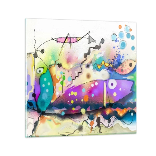 Glasbild - Bild auf glas - Es fehlen die Worte! - 50x50 cm