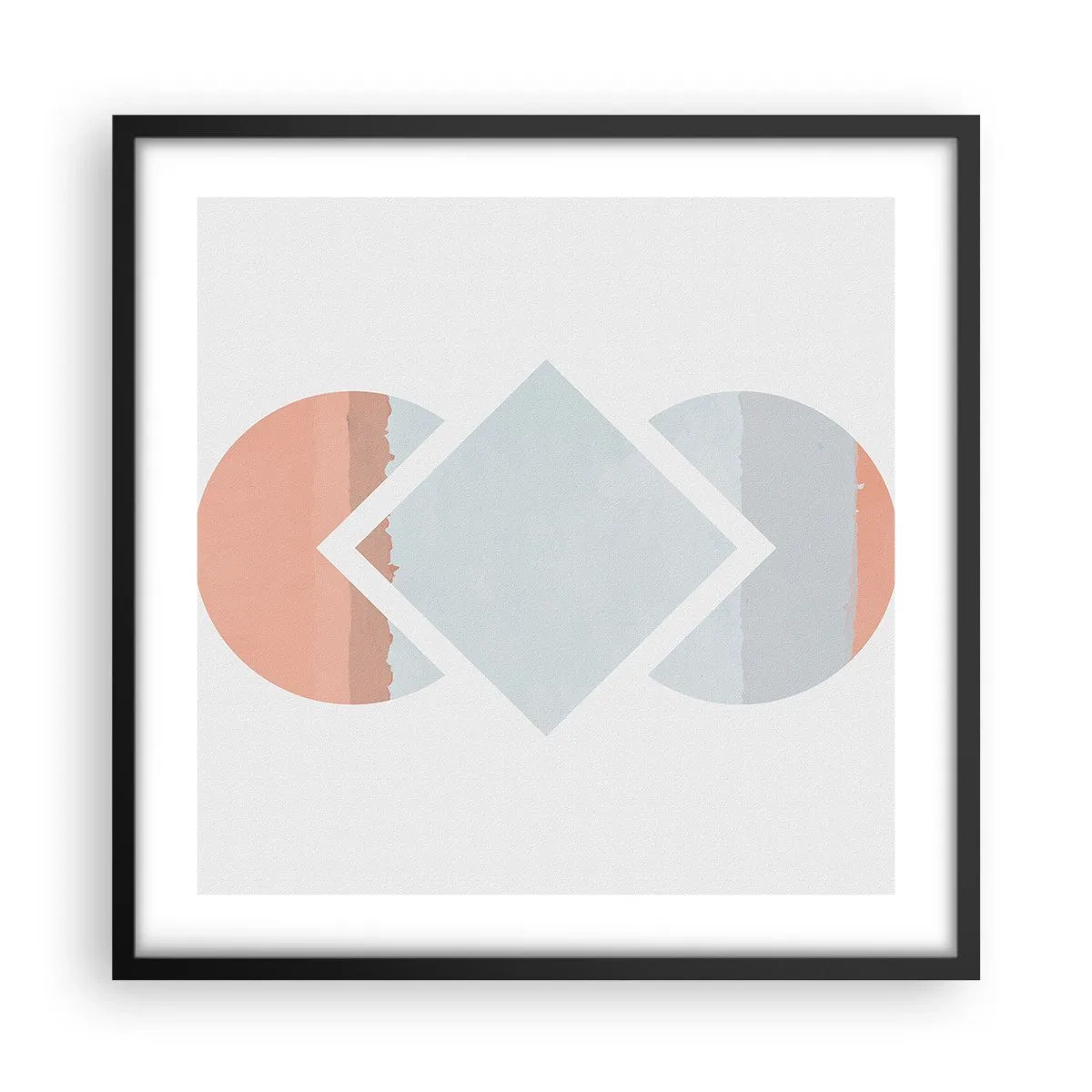 Poster in einem schwarzem Rahmen - Die Situation ist klar - 50x50 cm