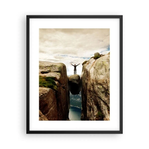 Poster in einem schwarzem Rahmen - Wie geht's mir?! - 40x50 cm