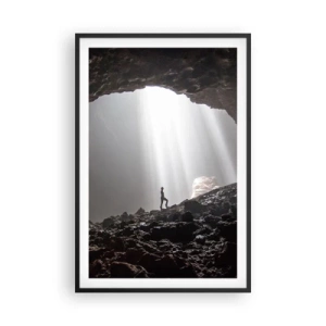 Poster in einem schwarzem Rahmen - Die leuchtende Grotte - 61x91 cm