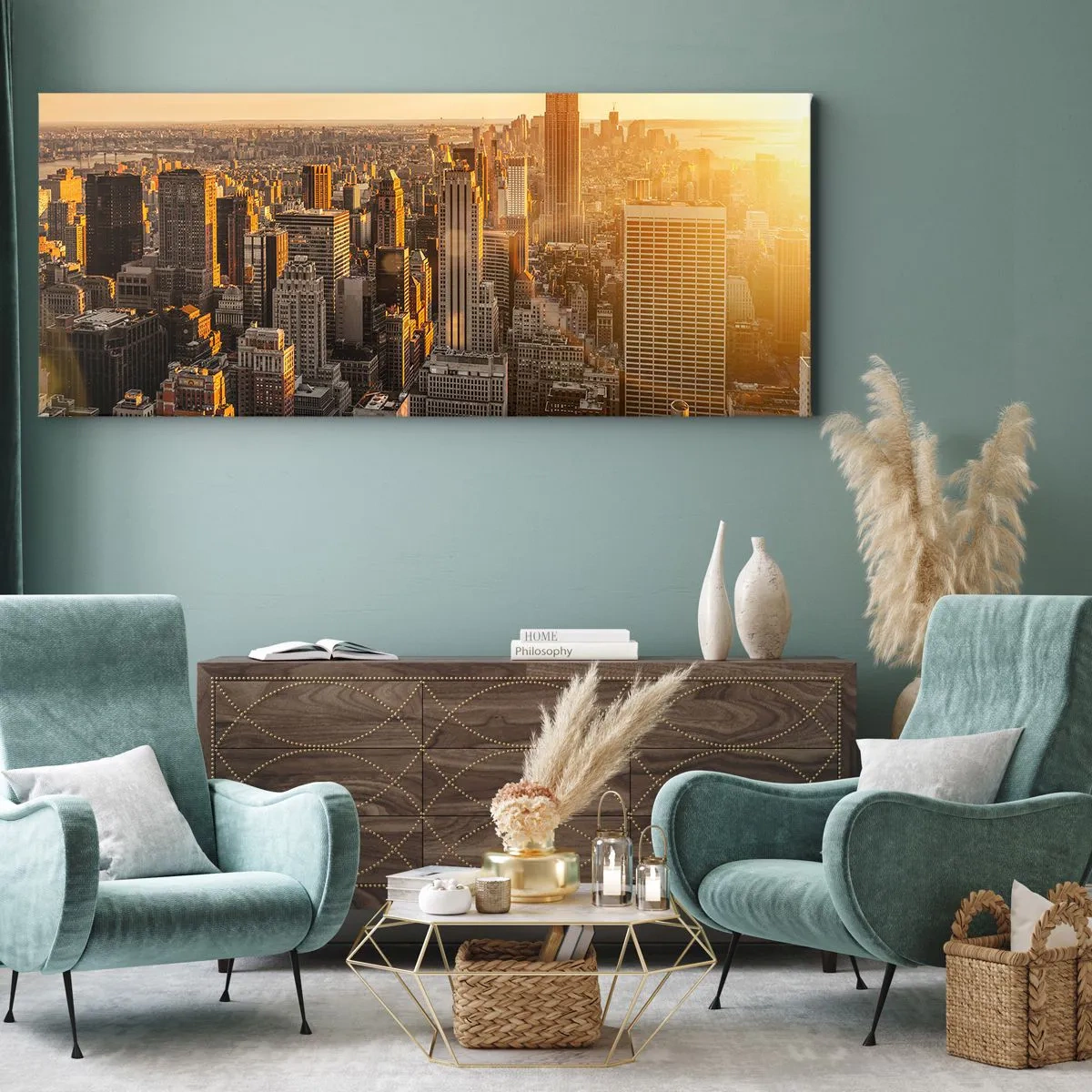 Bild auf Leinwand - Leinwandbild - In der Sonne wachsen - 100x40 cm