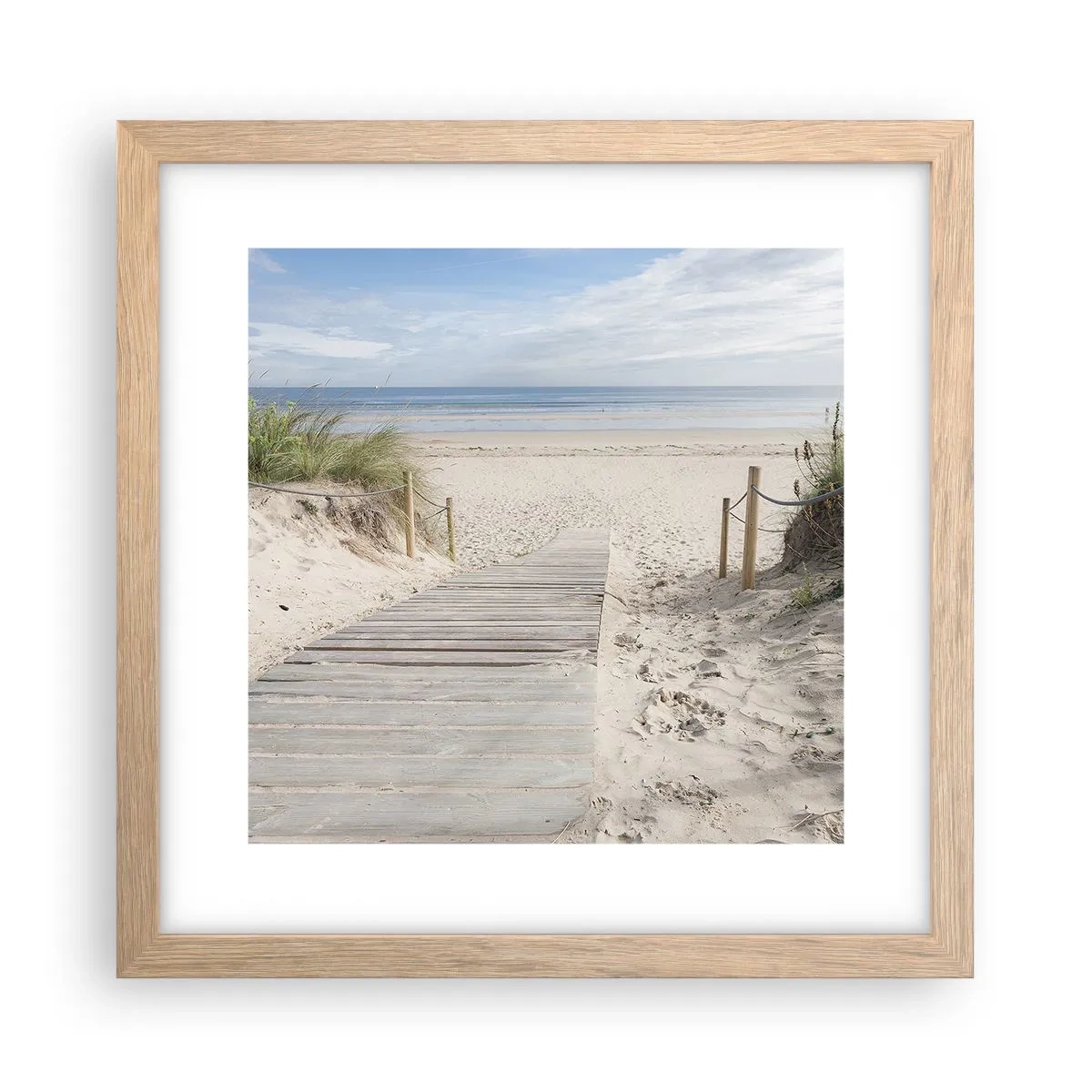 Poster in einem Rahmen aus heller Eiche - Bis zum Horizont - 30x30 cm