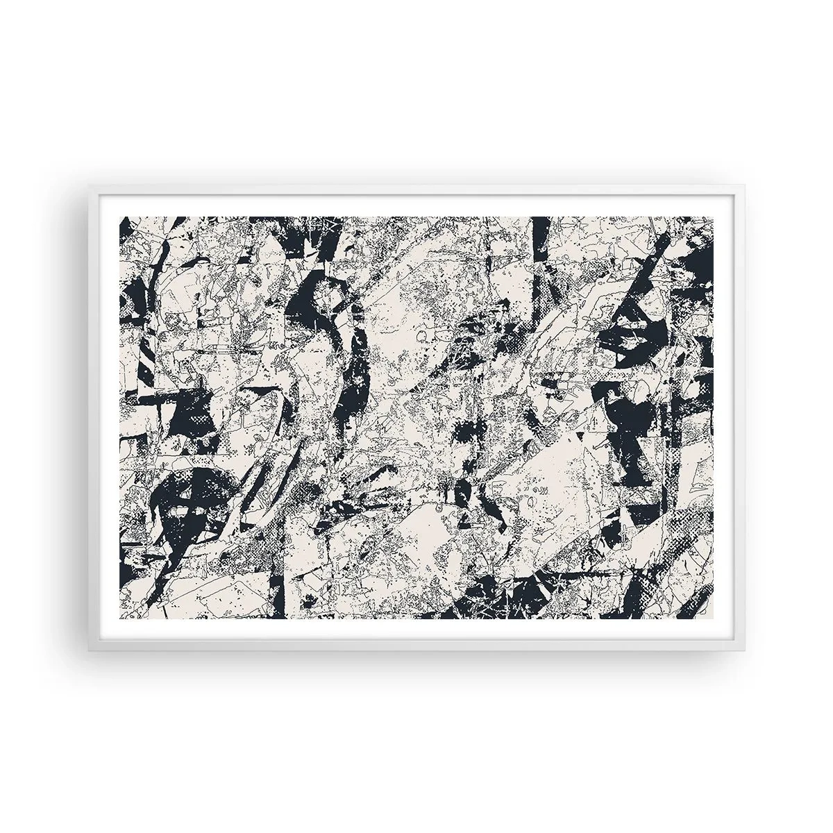 Poster in einem weißen Rahmen - Durchdringung der Gegensätze - 100x70 cm