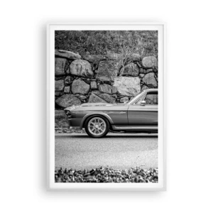 Poster in einem weißen Rahmen - Die Legende der 1960er - 70x100 cm