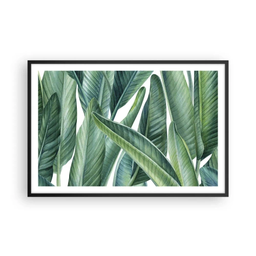 Poster in einem schwarzem Rahmen - An und für sich Grün - 91x61 cm