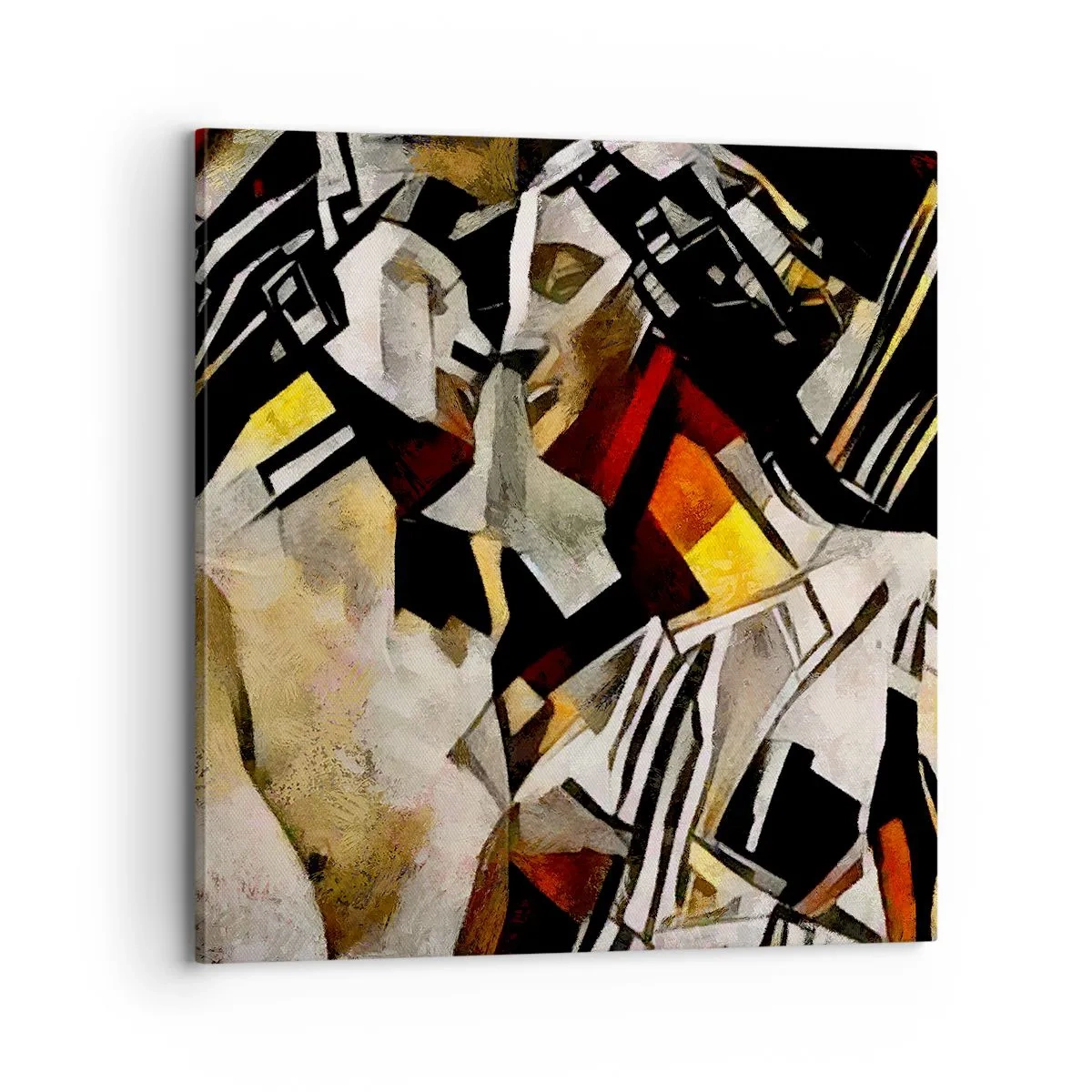 Bild auf Leinwand - Leinwandbild - Ein statuenhafter Kuss - 70x70 cm