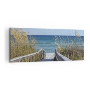 Bild auf Leinwand - Leinwandbild - In der Sonne, im Wind - 100x40 cm