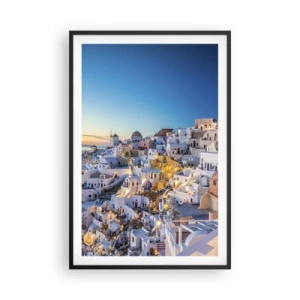 Poster in einem schwarzem Rahmen - Die Essenz des Griechischen - 61x91 cm