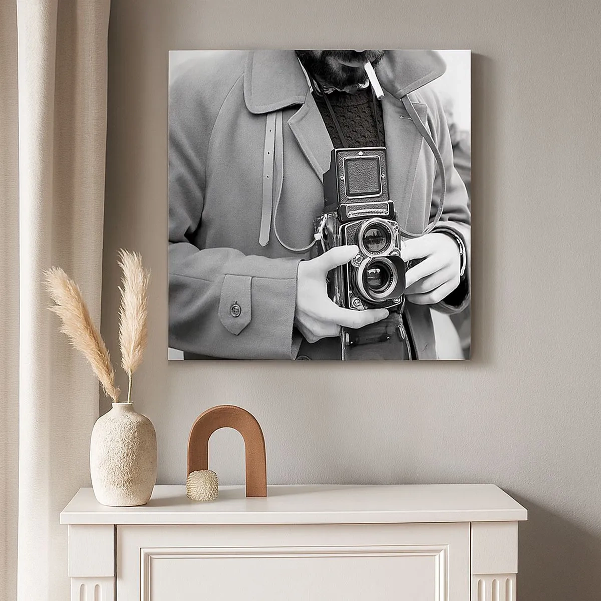 Bild auf Leinwand - Leinwandbild - Retro-Stil - 30x30 cm