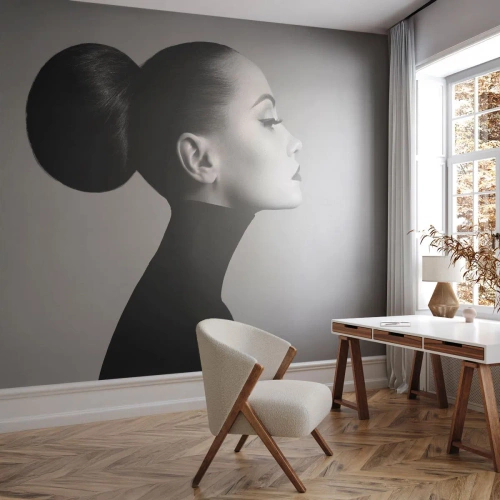 Selbstklebende Fototapete Deluxe Sticker - Moderne Nofretete - Frau, Frisur, Modell - 500x350 cm