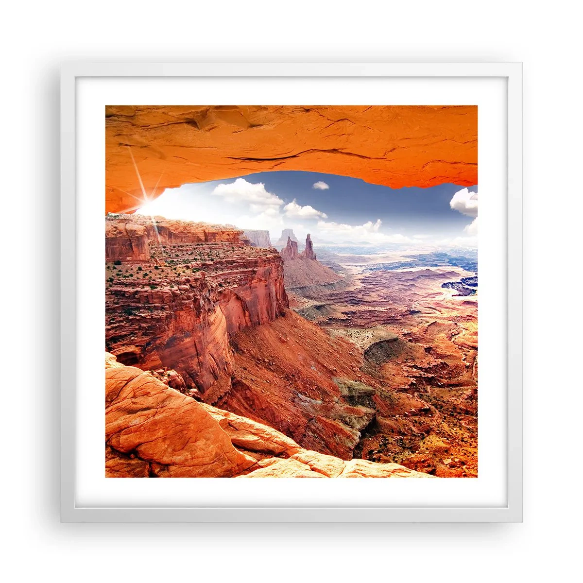 Poster in einem weißen Rahmen - Von der Natur selbst geschnitzt - 50x50 cm