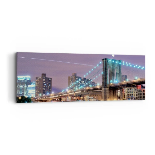 Bild auf Leinwand - Leinwandbild - Seit vielen Jahren die Brooklyn Bridge - 90x30 cm