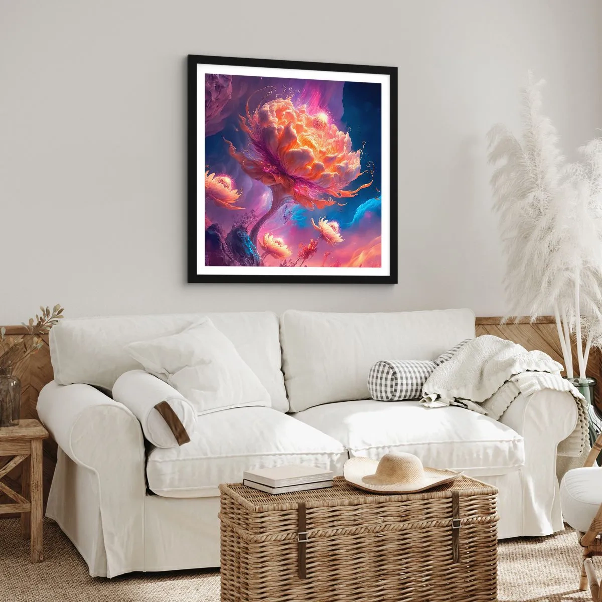 Poster in einem schwarzem Rahmen - Andere Welt - 40x40 cm