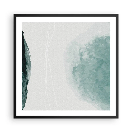 Poster in einem schwarzem Rahmen - Begegnung mit Nebel - 60x60 cm