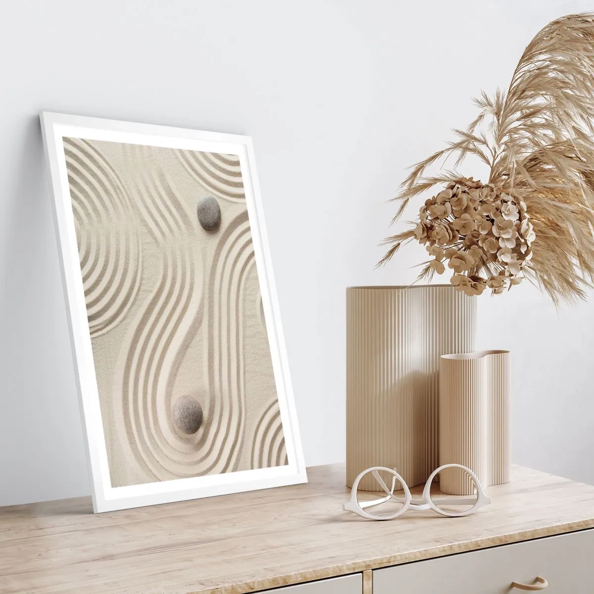 Poster in einem weißen Rahmen - Ein Hauch von Wärme - 70x100 cm