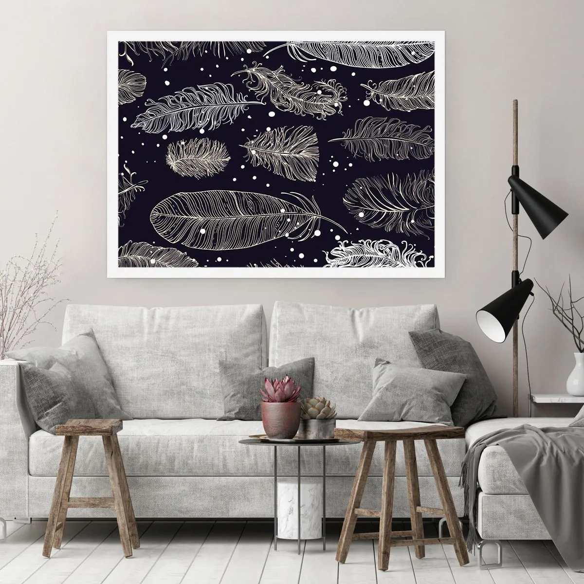 Poster - Gefiederte Spitze - 40x30 cm
