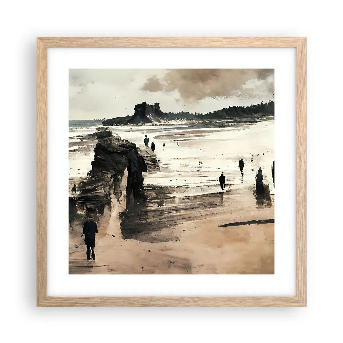 Poster in einem Rahmen aus heller Eiche - Einberufen - 40x40 cm