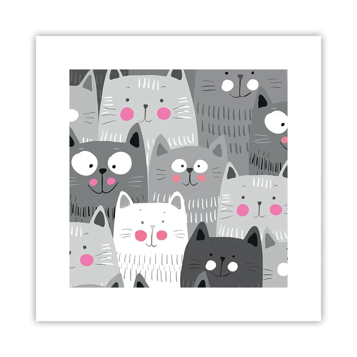 Poster - Katzenwelt - 30x30 cm