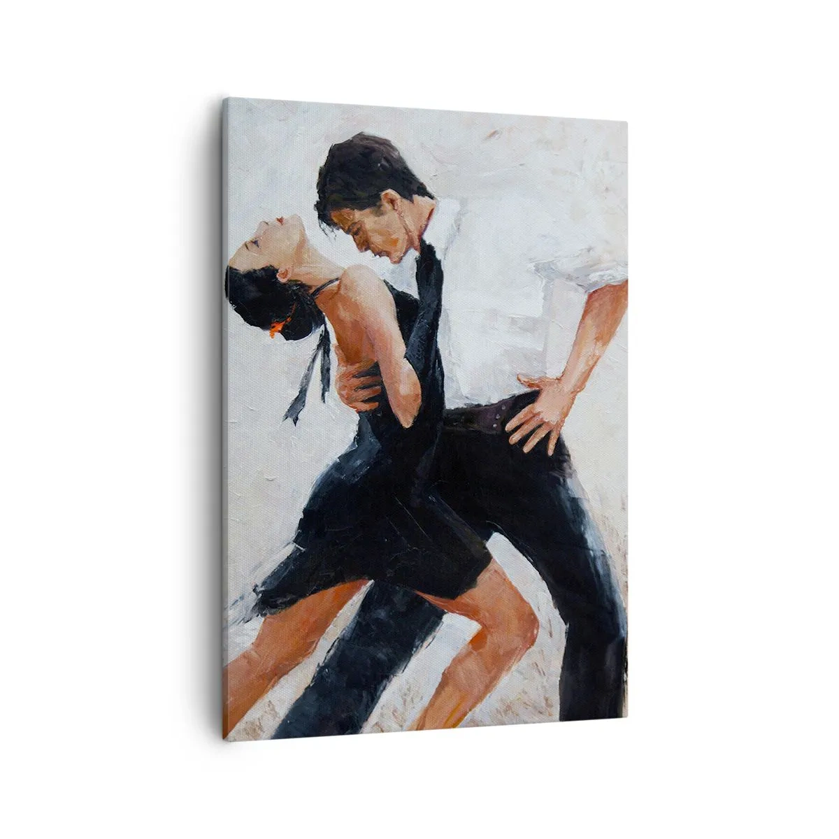 Bild auf Leinwand - Leinwandbild - Ein tanzendes Paar in einer eleganten, sinnlichen Aufnahme - 50x70cm - Tango meiner Träume und Träume - Moderne Wanddekoration für Wohnzimmer und Schlafzimmer ARTTOR