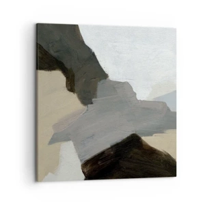 Bild auf Leinwand - Leinwandbild - Abstraktion: Scheideweg des Graus - 50x50 cm