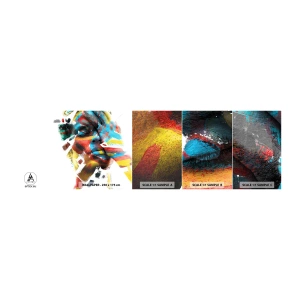 Fototapeten Muster Selbstklebend Deluxe Sticker - Eine bunte Persönlichkeit - Abstraktion, Stück, Grafik - 100x30 cm