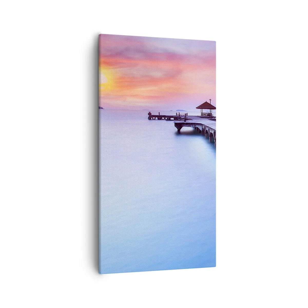 Bild auf Leinwand - Leinwandbild - Ein Meer der Ruhe bis zum Horizont - 55x100 cm