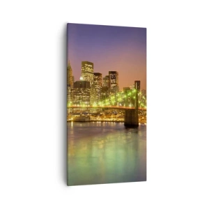 Bild auf Leinwand - Leinwandbild - Hier geht das Licht nie aus - 55x100 cm