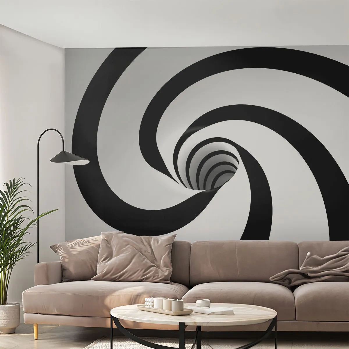 Fototapete Premium Canvas - Dem Wirbel nachgeben? - Abstraktion, 3D, Wirbel - 250x175 cm