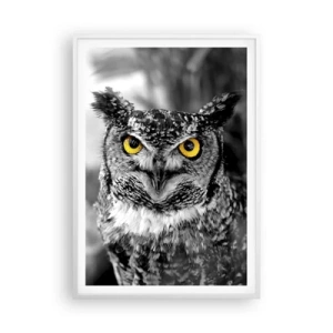 Poster in einem weißen Rahmen - Nichts wird sich verstecken - 70x100 cm