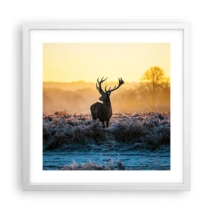 Poster in einem weißen Rahmen - Gekrönt auf seinem Besitz - 40x40 cm