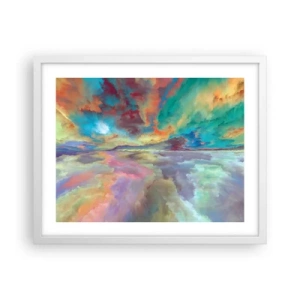 Poster in einem weißen Rahmen - Zwei Himmel - 50x40 cm