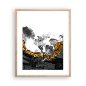 Poster in einem Rahmen aus heller Eiche - Organische Komposition - 40x50 cm