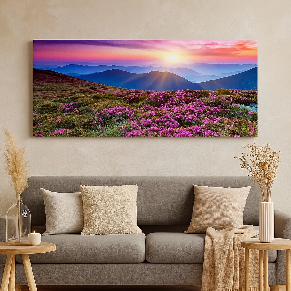 Bild auf Leinwand - Leinwandbild - Kräuter dufteten nach frischen Trauben von den Feldern - 30x30 cm