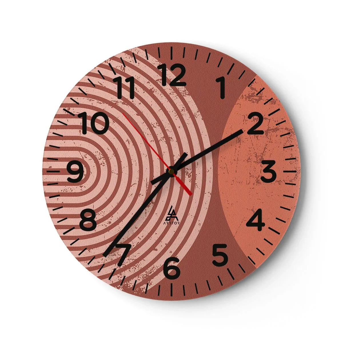 Wanduhr - Glasuhr - Enge Beziehung - 40x40 cm