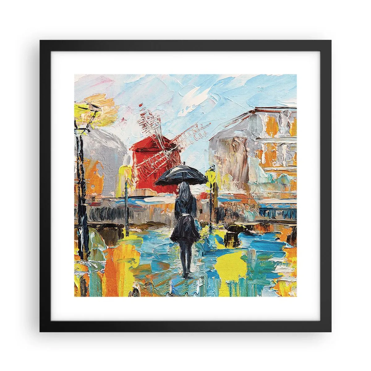 Poster in einem schwarzem Rahmen - Pariser Legenden - 40x40 cm