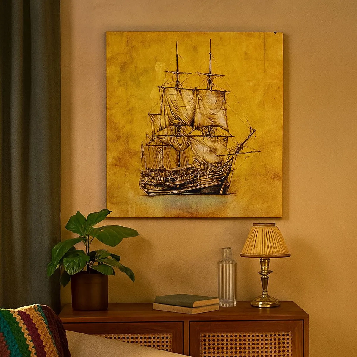 Bild auf Leinwand - Leinwandbild - Richtung Tortuga! - 30x30 cm