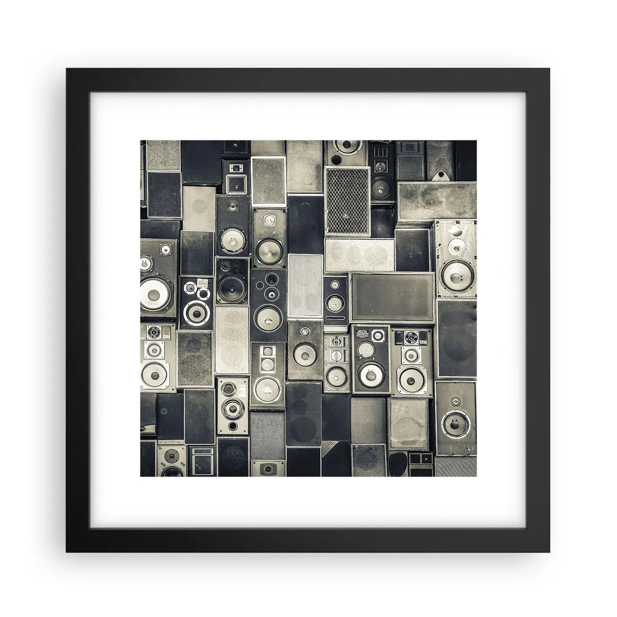 Poster in einem schwarzem Rahmen - Und es ist alles in Ordnung - 30x30 cm