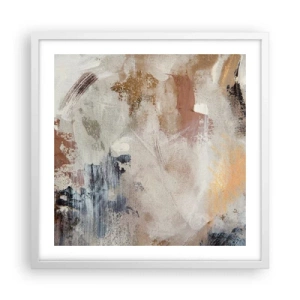 Poster in einem weißen Rahmen - Neblige Abstraktion - 50x50 cm