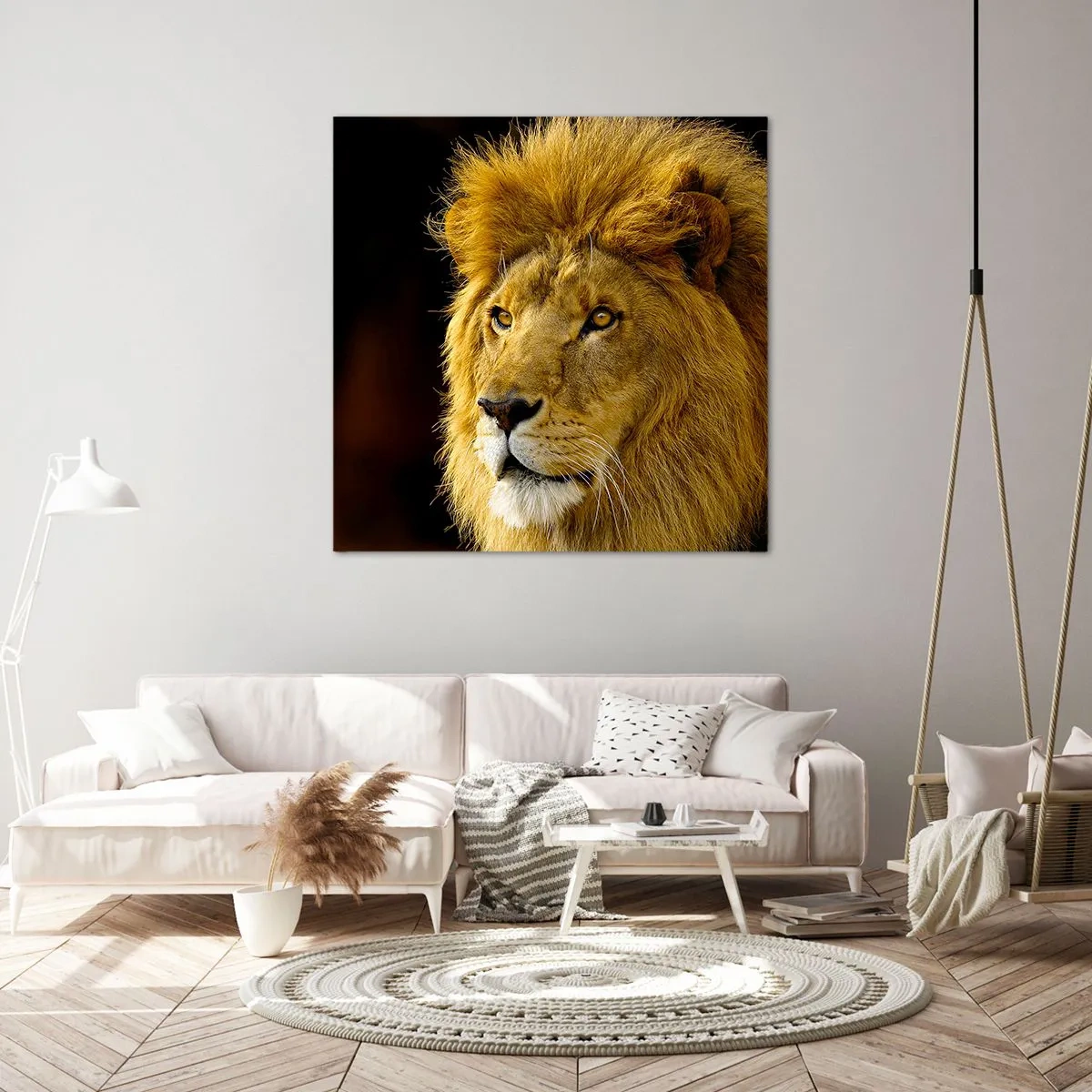 Bild auf Leinwand - Leinwandbild - Porträt des Königs - 70x70 cm